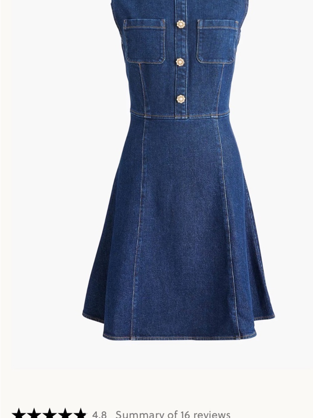 J. Crew Factory Denim Mini Dress